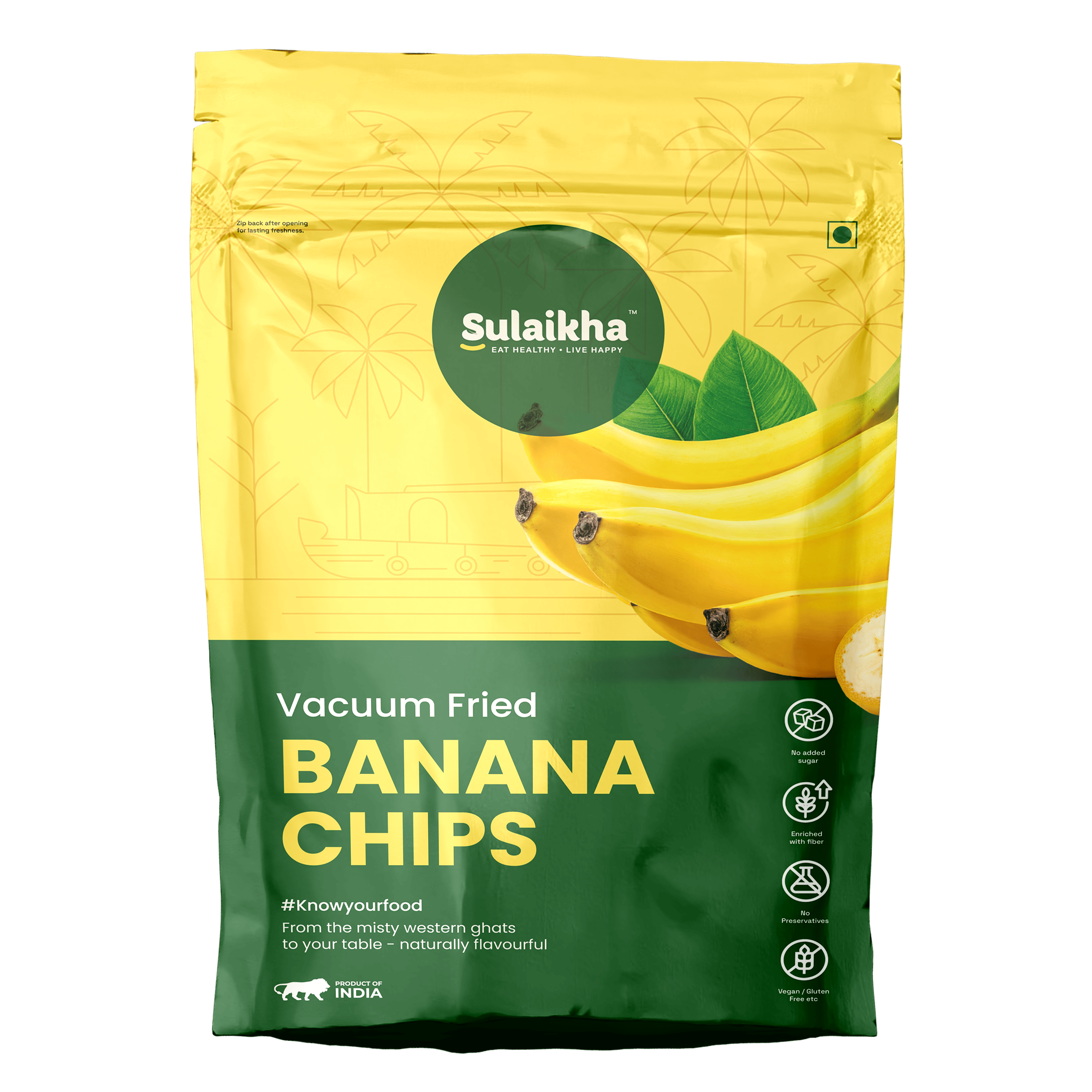 Sulaikha Vacuum Fried Ripe Banana Chips | Premium Kerala Snack