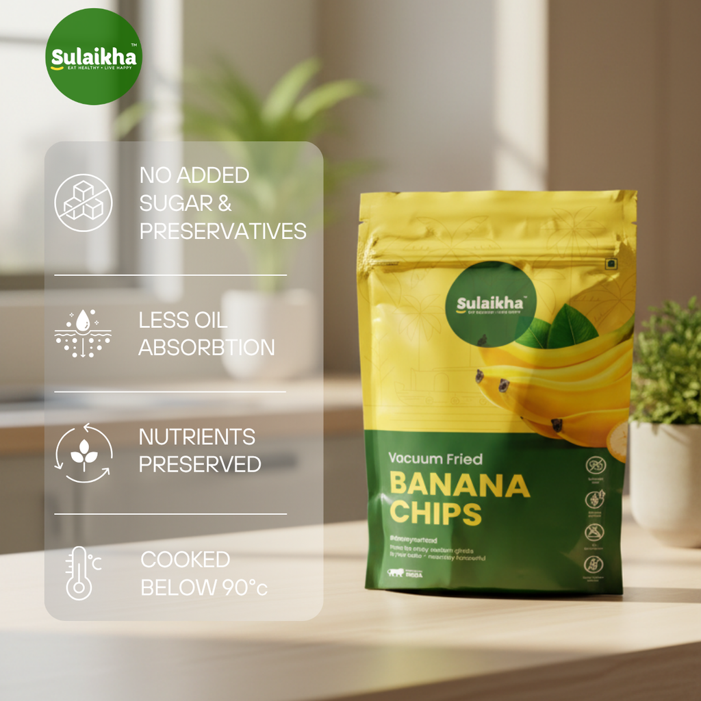 Sulaikha Vacuum Fried Ripe Banana Chips | Premium Kerala Snack