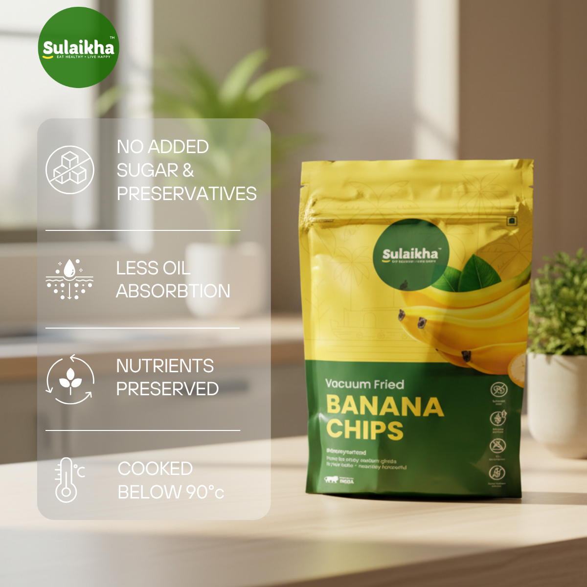 Sulaikha Vacuum Fried Ripe Banana Chips | Premium Kerala Snack