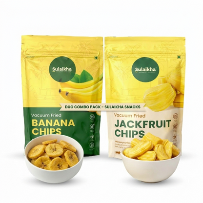Sulaikha Vacuum Fried Tropical Duo – Banana Chips & Jackfruit Chips Combo 180 GM